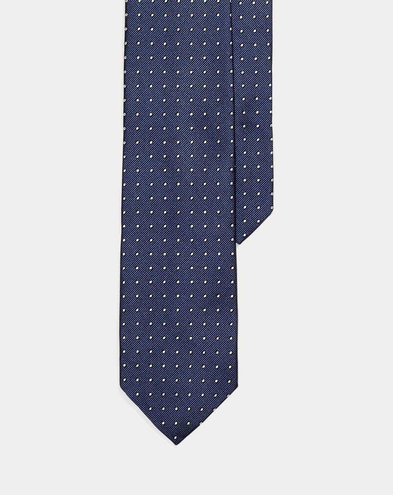 Cravatta a pois in seta repp Ralph Lauren | Blu navy/Bianco, vista 1