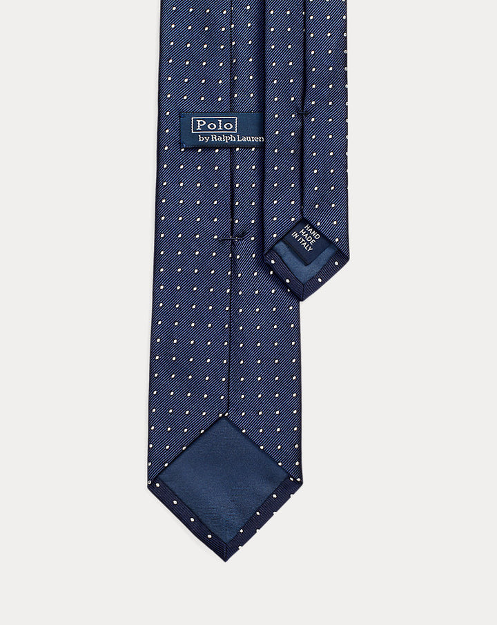 Cravate à pois en soie repp Ralph Lauren | Bleu marine/Blanc, vue 2