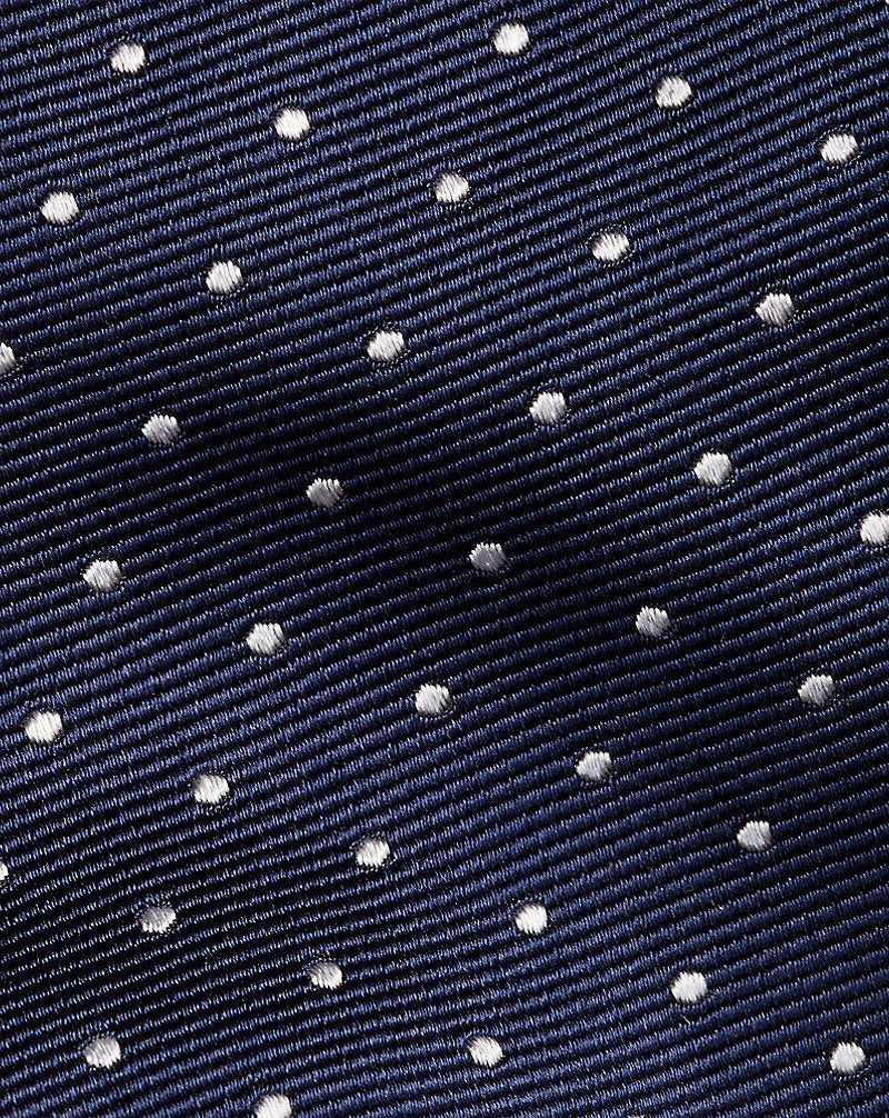 Cravate à pois en soie repp Ralph Lauren | Bleu marine/Blanc, vue 1
