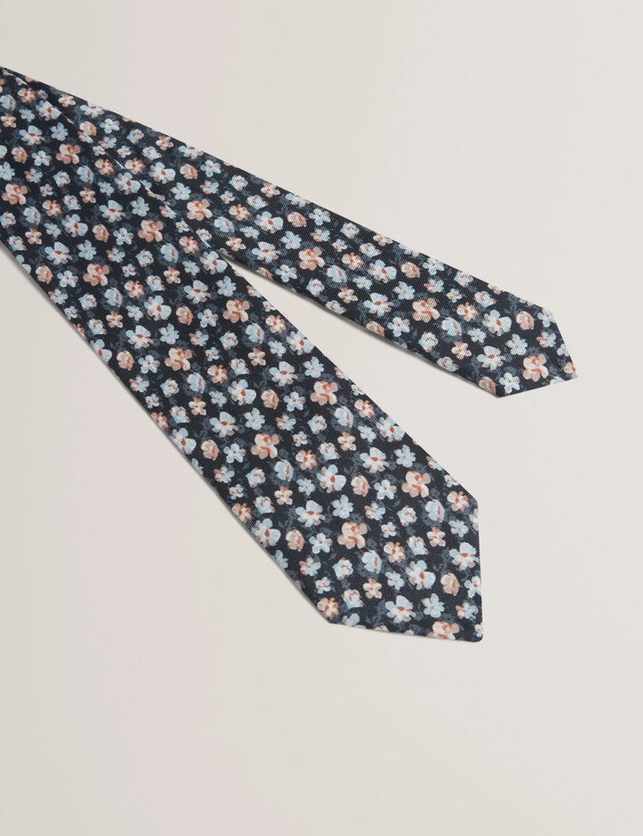 Ted Baker Latter Μεταξωτή Γραβάτα με Micro Floral Print | Navy – εναλλακτική όψη 3