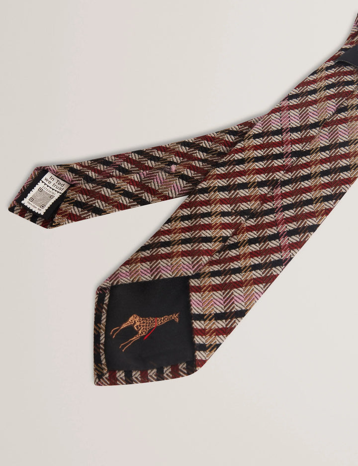 Ted Baker Nnichol Μεταξωτή Γραβάτα με Υφαντό Καρό | Ταμπά – εναλλακτική όψη 4