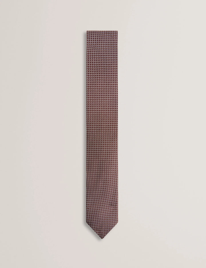 Ted Baker Hiyde Cravatta Jacquard in Seta a Motivo | Bordeaux