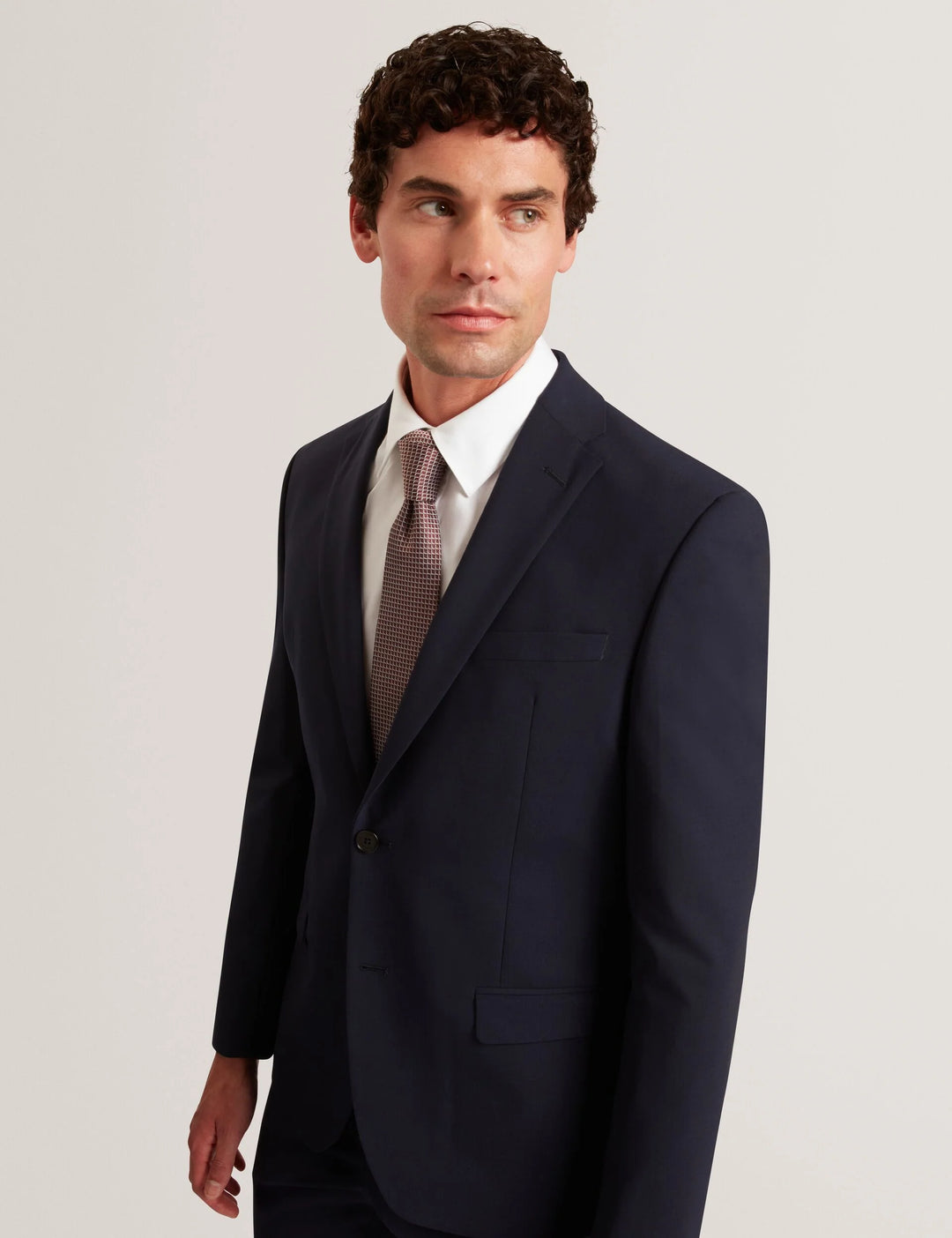 Ted Baker Hiyde Cravatta Jacquard in Seta a Motivo | Bordeaux – vista alternativa 2