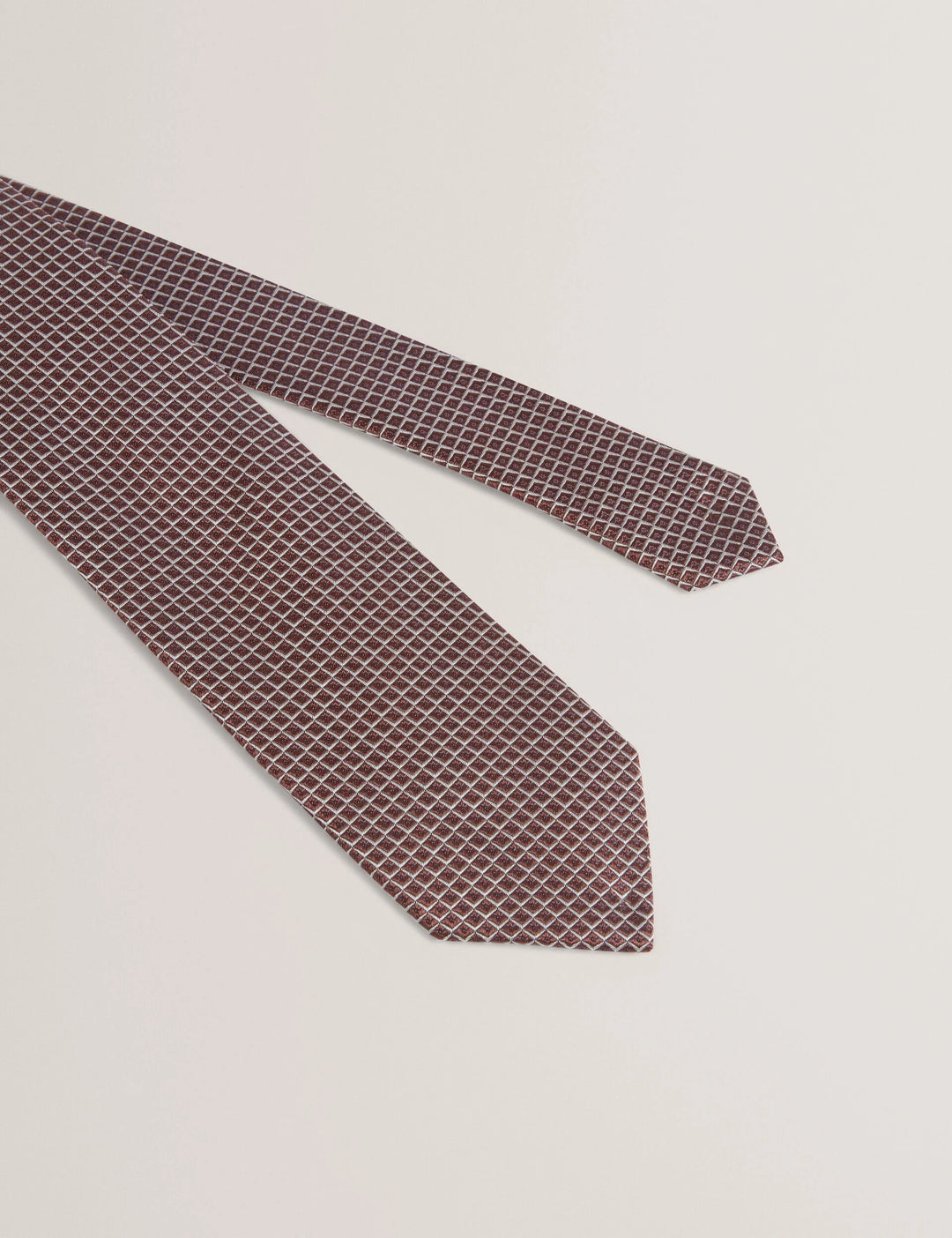 Ted Baker Hiyde Cravatta Jacquard in Seta a Motivo | Bordeaux – vista alternativa 3