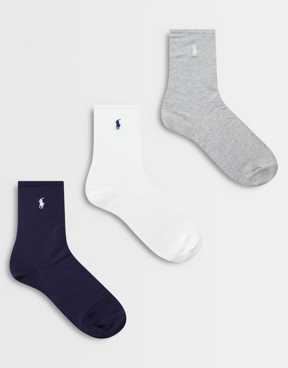 Ralph Lauren Calze donna confezione da 3 paia | Bianco/Blu navy/Grigio – immagine del prodotto 02