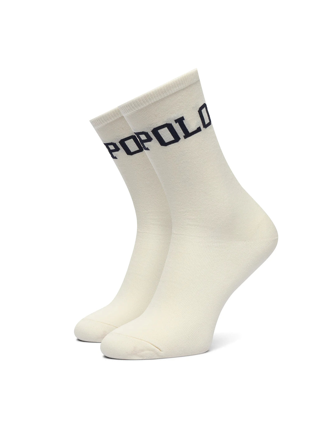 Ralph Lauren Calze donna con orsetto e righe confezione da 3 paia | Avorio/Righe – immagine del prodotto 06