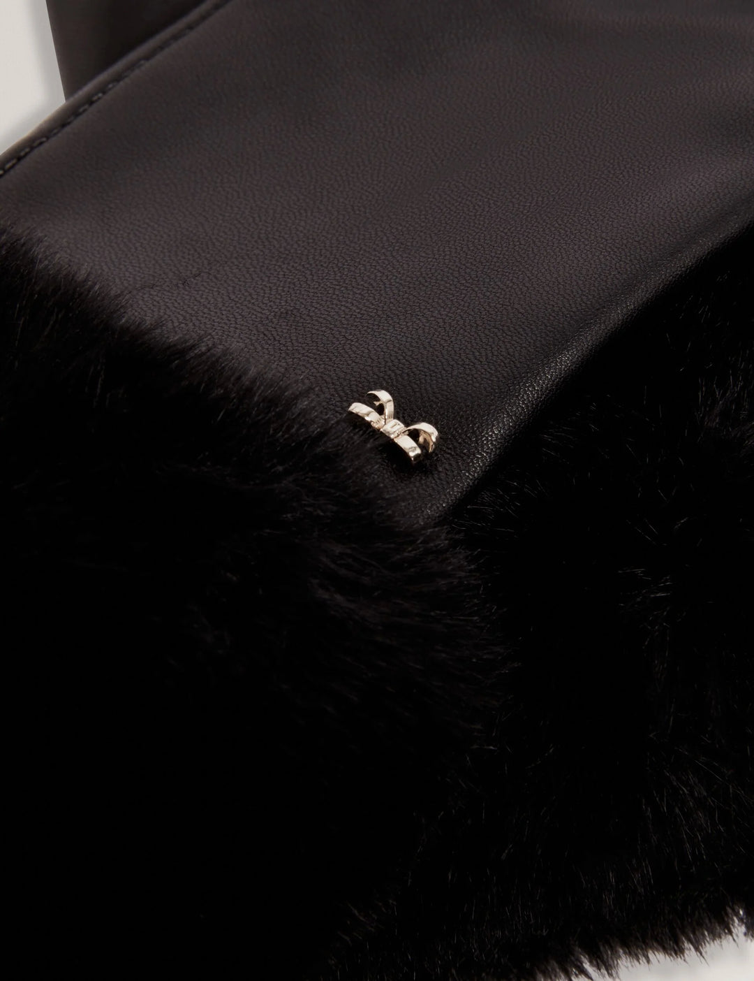 Ted Baker Neevi Gants en cuir à fausse fourrure | Noir – vue alternative 4