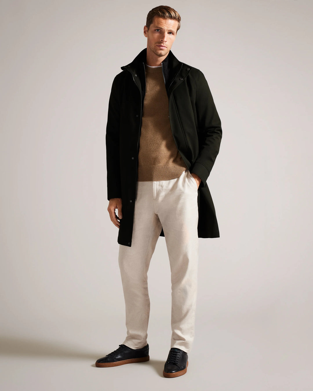 Ted Baker Erolson Μακριά Funnel Neck Καπαρντίνα | Κυπαρισσί