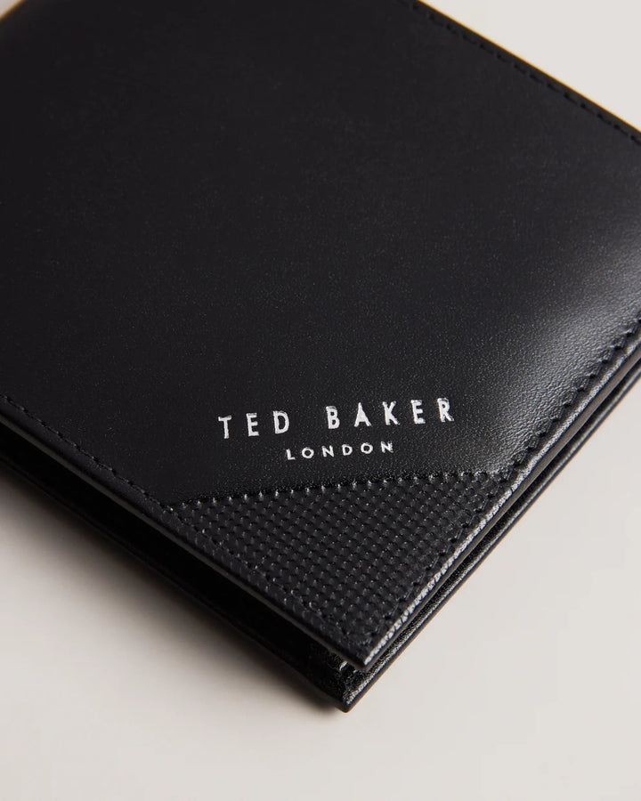 Ted Baker Prugs Δερμάτινο Πορτοφόλι με Θήκη Κερμάτων | Μαύρο – εναλλακτική όψη 3