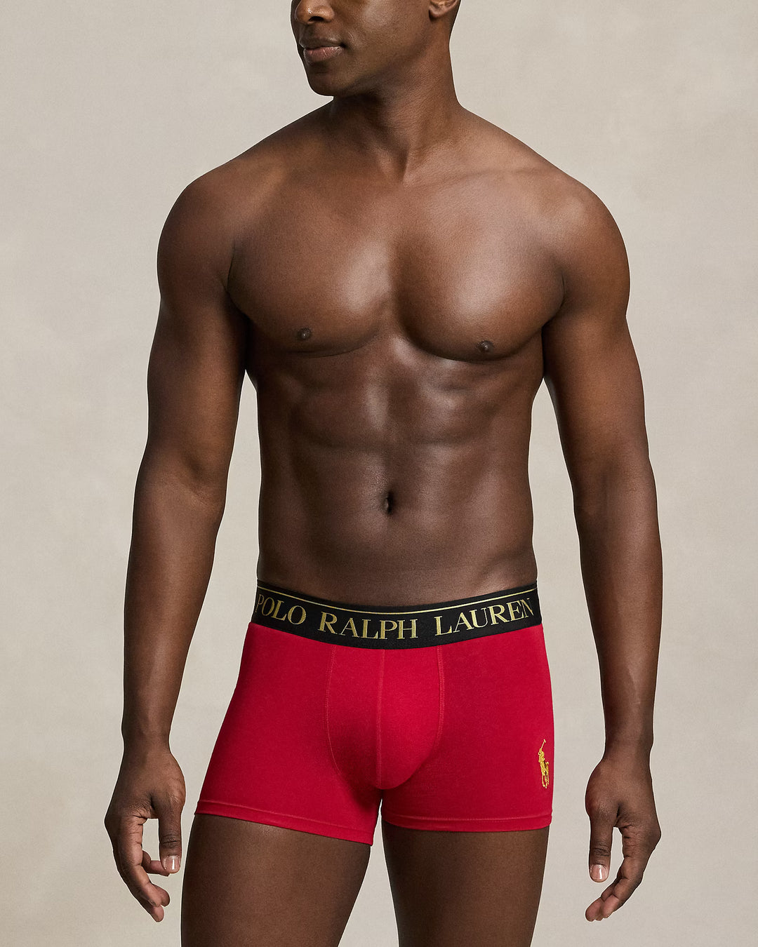 Ralph Lauren Stretch Cotton Trunk 2-Pack | Red/Black – alternate view 3