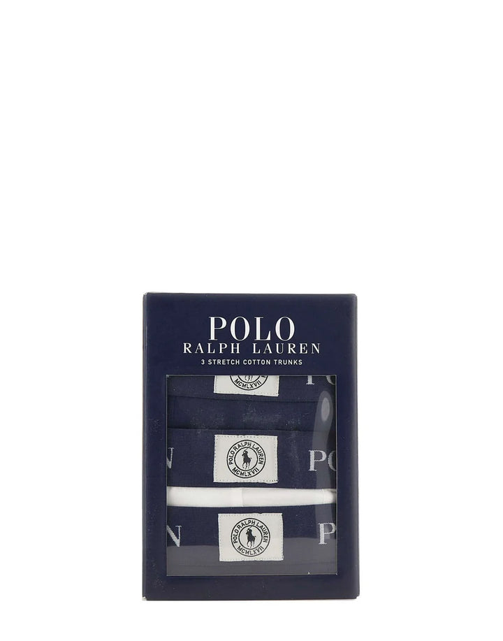 Ralph Lauren Stretch Cotton Trunk 3-Pack | White/Navy/Pony – alternate view 7