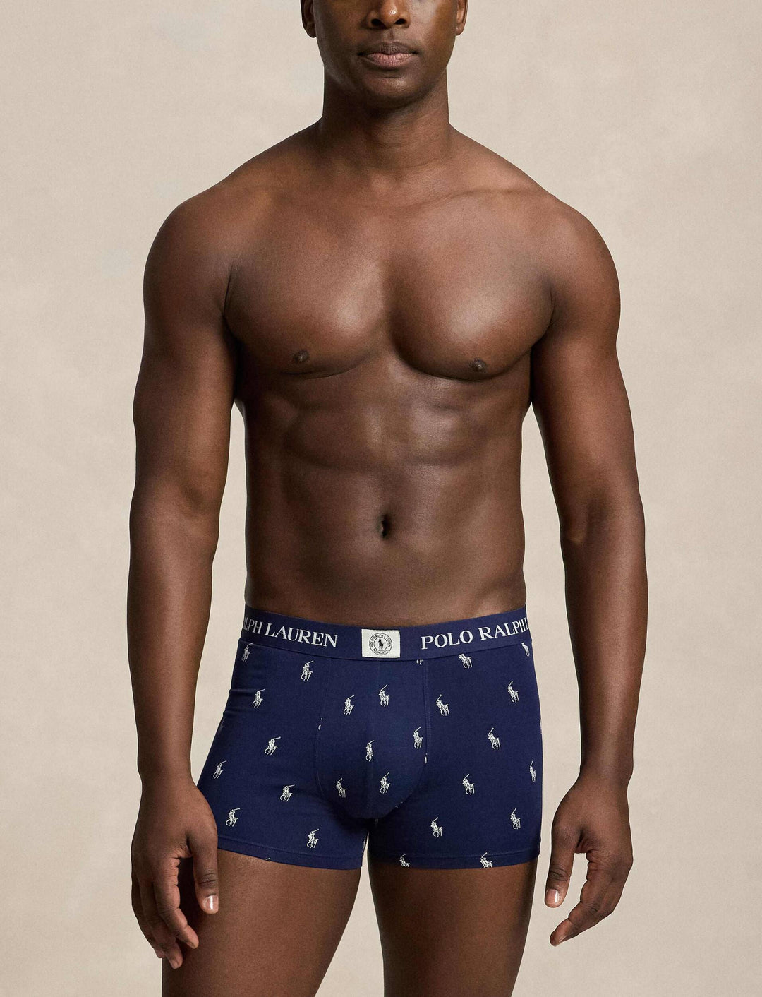 Ralph Lauren طقم 3 بوكسر من قطن مطاطي | أبيض/كحلي/Pony – عرض بديل 2