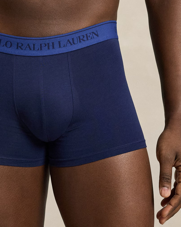 Ralph Lauren 3er-Pack klassische Trunks aus Stretch-Baumwolle | Marineblau/Rot/Gelb – alternative Ansicht 5