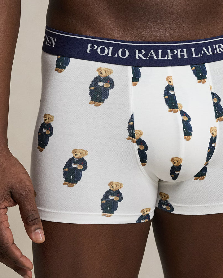 Ralph Lauren Calzoncillos bóxer clásicos de hombre pack de 3 | Azul marino/Verde/Polo Bear – imagen del producto 06
