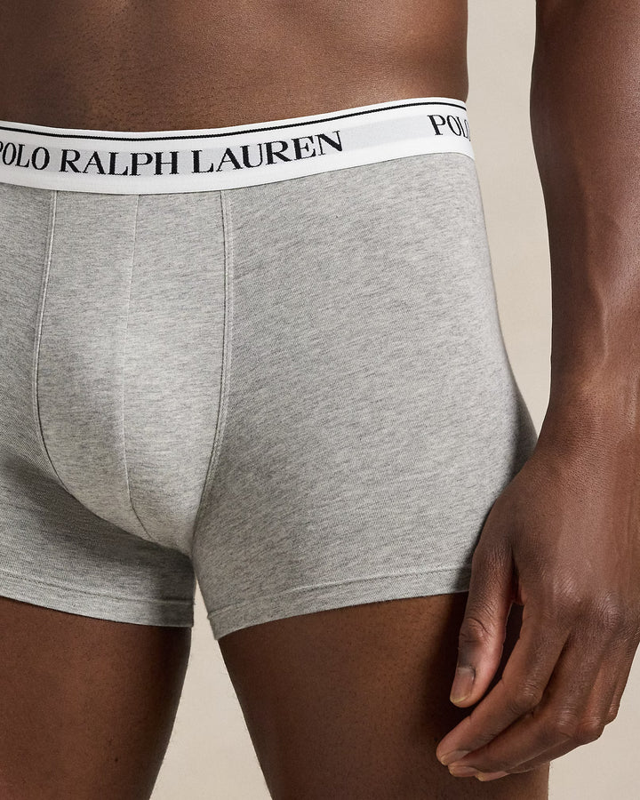 Ralph Lauren 3er-Pack klassische Trunks aus Stretch-Baumwolle | Weiß/Schwarz/Grau – alternative Ansicht 5