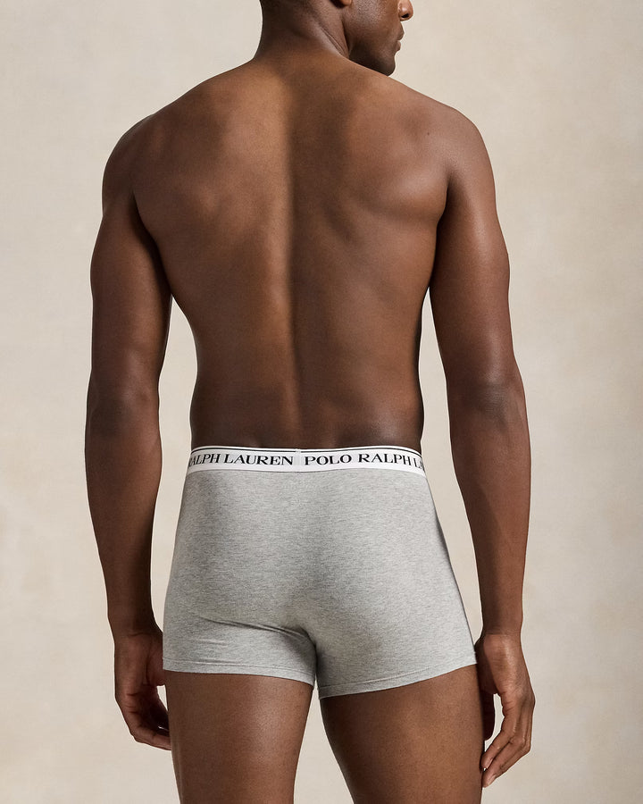Ralph Lauren 3er-Pack klassische Trunks aus Stretch-Baumwolle | Weiß/Schwarz/Grau – alternative Ansicht 6
