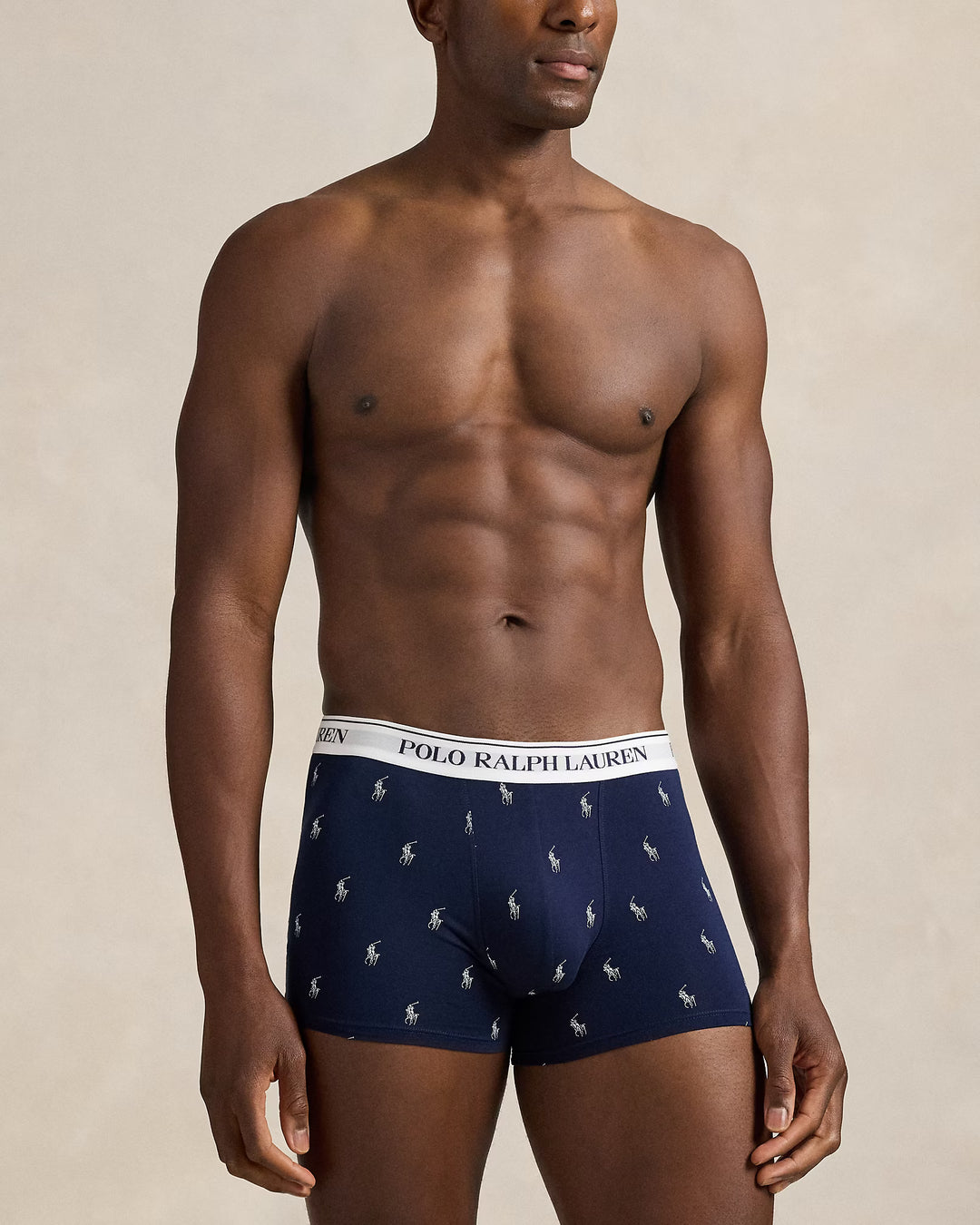 Ralph Lauren Classic Stretch-Cotton Trunk 3-Pack | White/Navy/Pony – alternate view 3