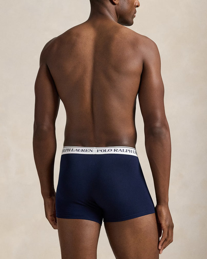 Ralph Lauren Classic Stretch-Cotton Trunk 3-Pack | White/Navy/Pony – alternate view 6