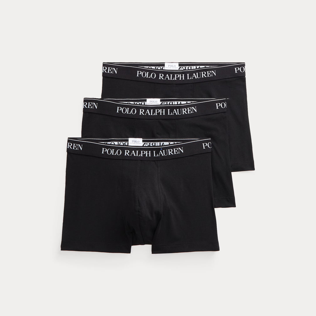 Ralph Lauren Calzoncillos bóxer de hombre de algodón elástico pack de 3 | Negro – imagen del producto 01