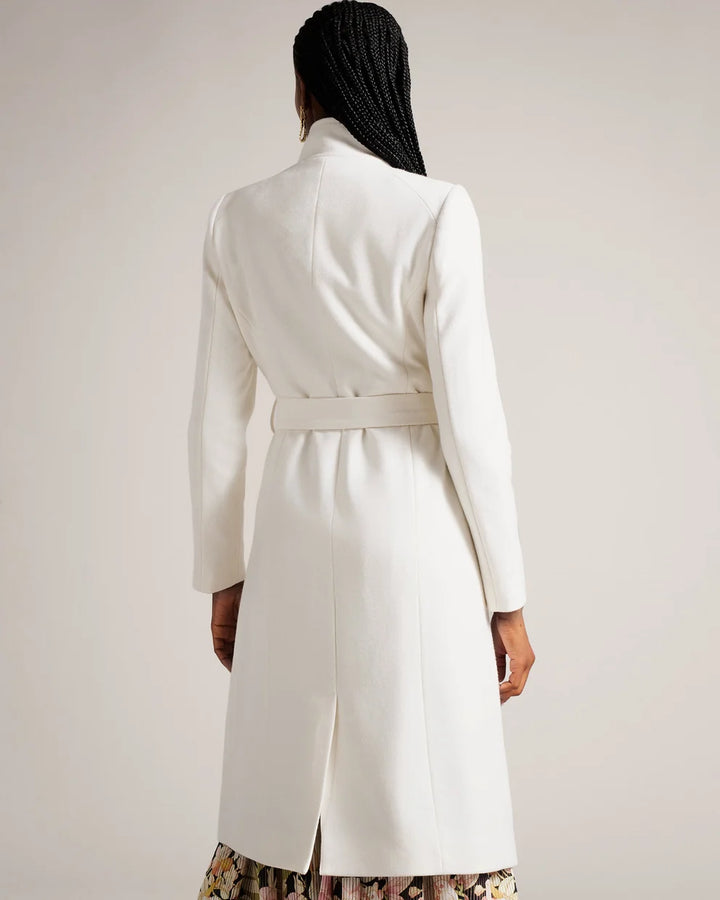 Ted Baker Rose Cappotto a Portafoglio in Lana con Cintura | Avorio – vista alternativa 2