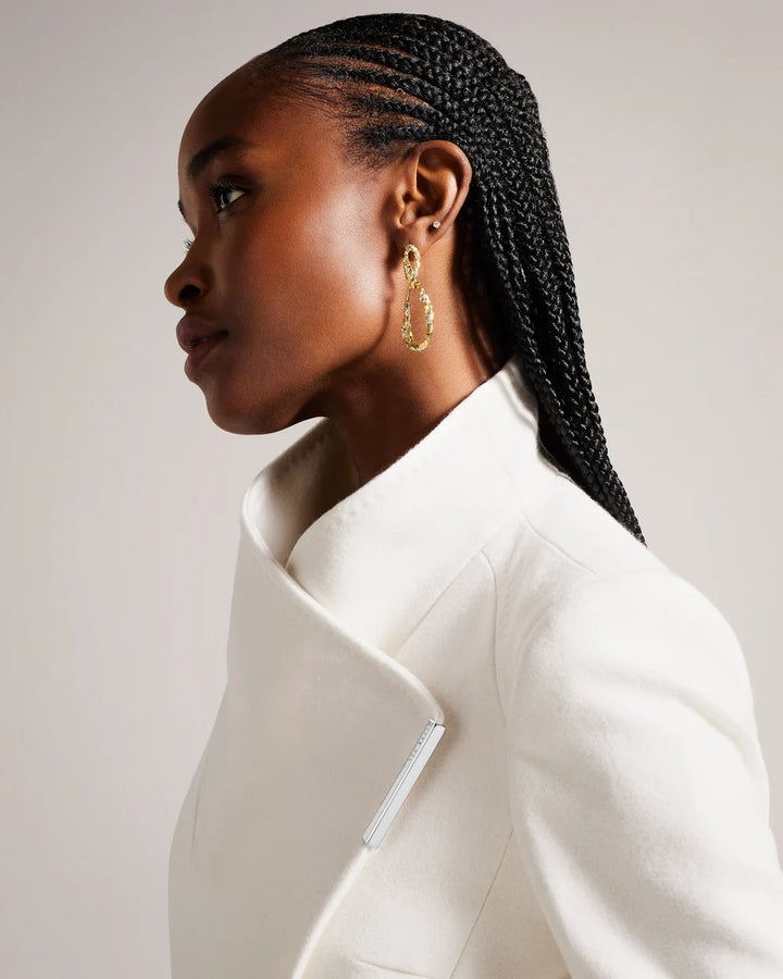 Ted Baker Rose Cappotto a Portafoglio in Lana con Cintura | Avorio – vista alternativa 6
