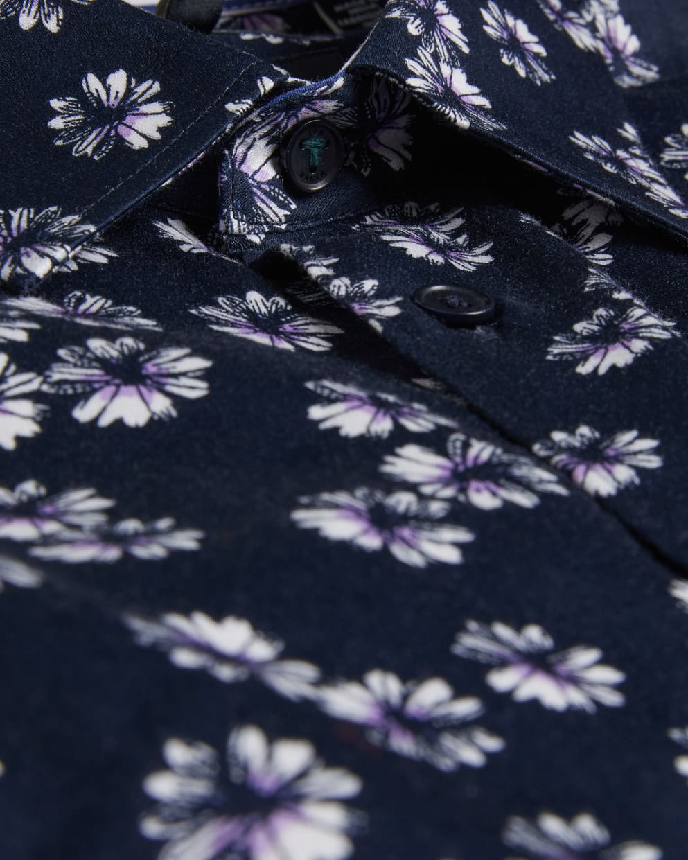 Ted Baker Alfanso Slim Fit Φλοράλ Υποκάμισο | Σκούρο Μπλε