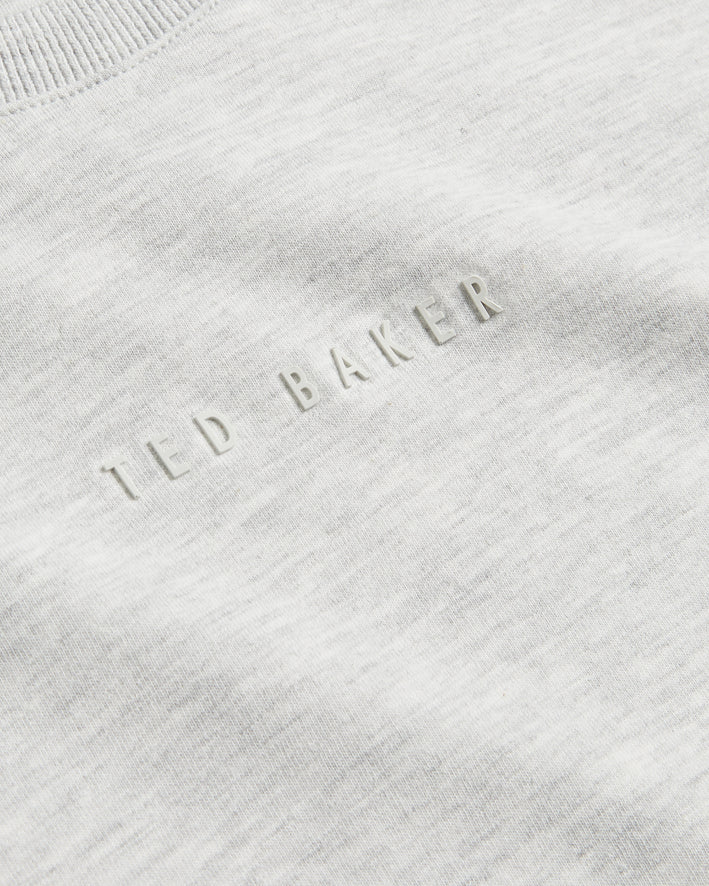 Ted Baker Wiskin Branded Regular Fit T-Shirt | Grey Marl