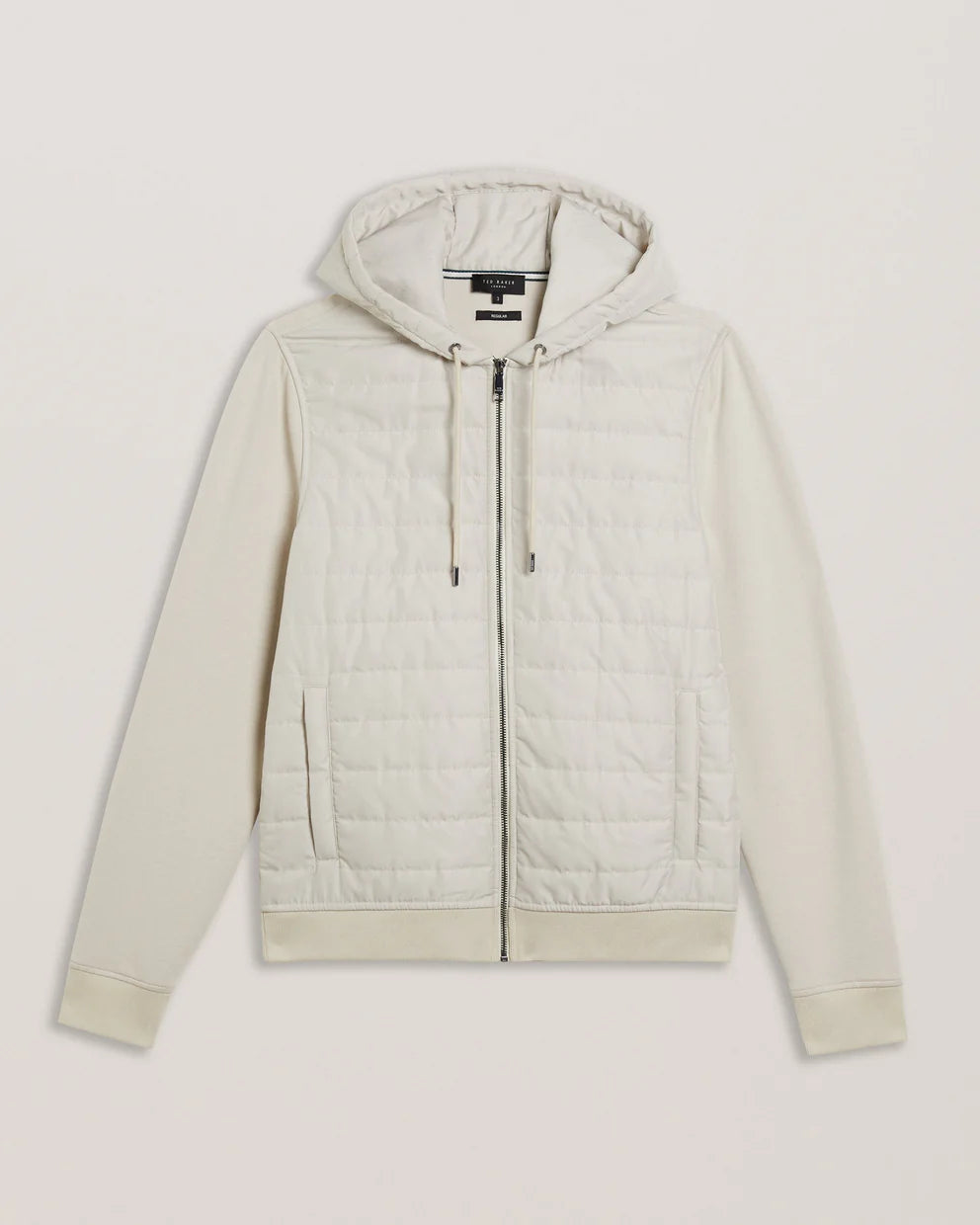 Ted Baker Adburys Regular Quilted Zip Hoodie | Beige