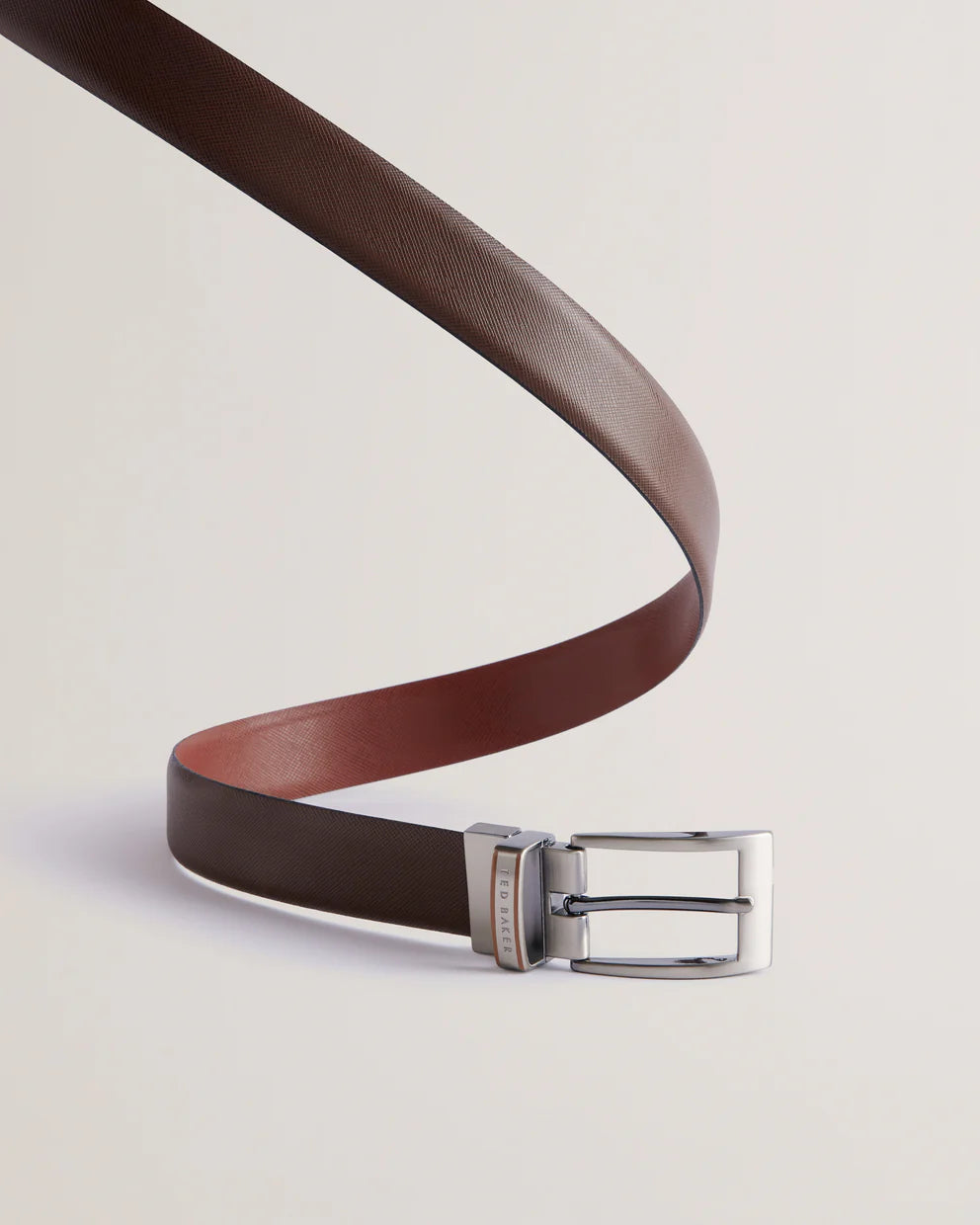 Ted Baker Colier Δερμάτινη Αναστρέψιμη Ζώνη | Καφέ/Chocolate