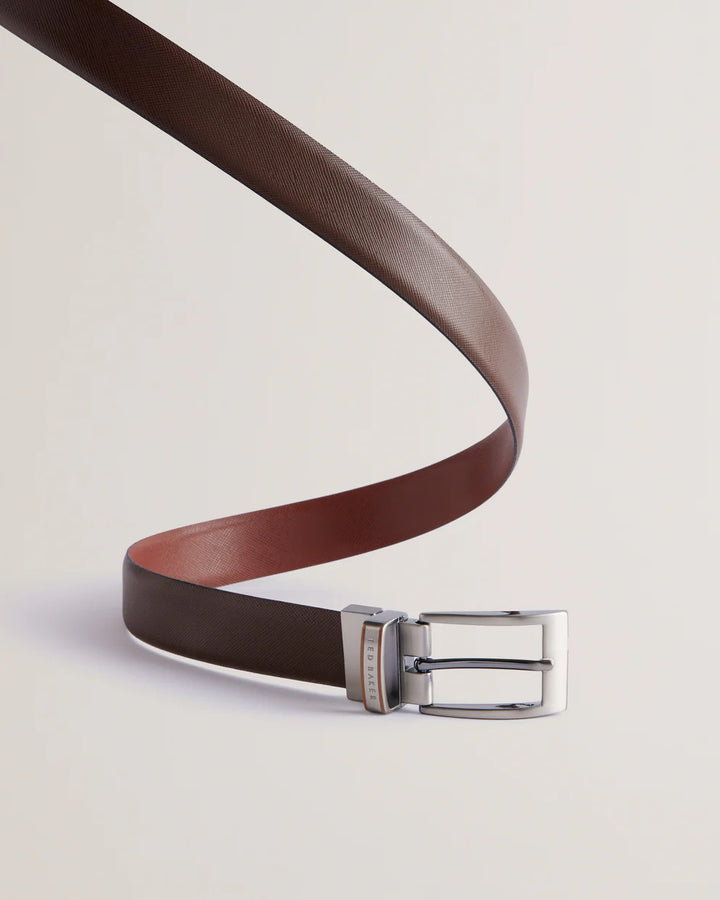 Ted Baker Colier Δερμάτινη Αναστρέψιμη Ζώνη | Καφέ/Chocolate
