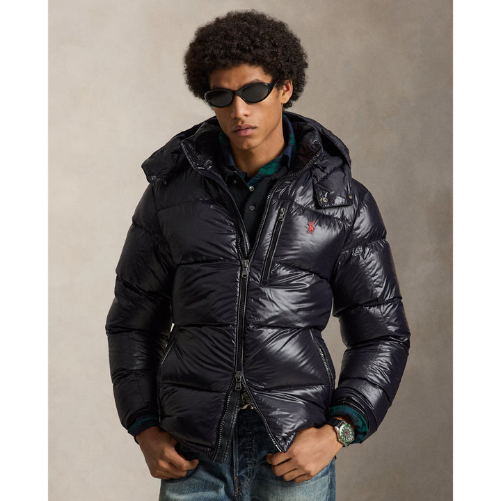 Ralph Lauren سترة Gorham مبطنة بالزغب بلمسة لامعة — Polo Black Glossy, منظر 1
