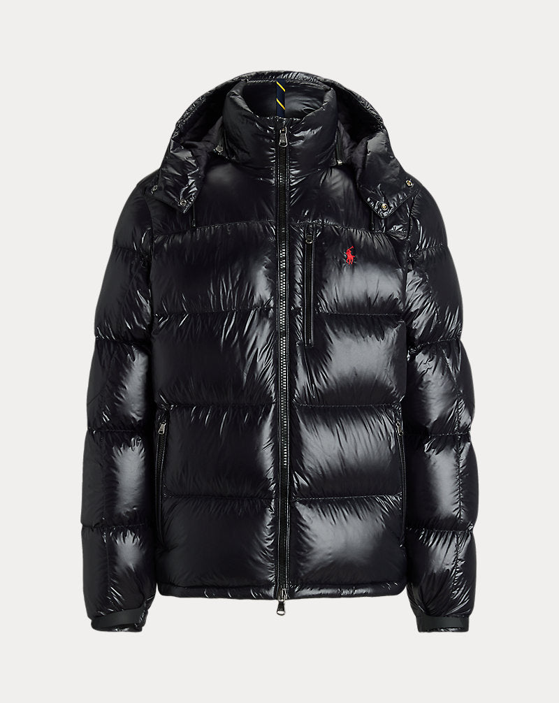 Ralph Lauren سترة Gorham مبطنة بالزغب بلمسة لامعة — Polo Black Glossy, منظر 1