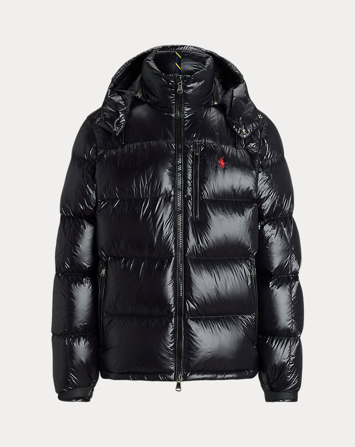 Ralph Lauren سترة Gorham مبطنة بالزغب بلمسة لامعة — Polo Black Glossy, منظر 1