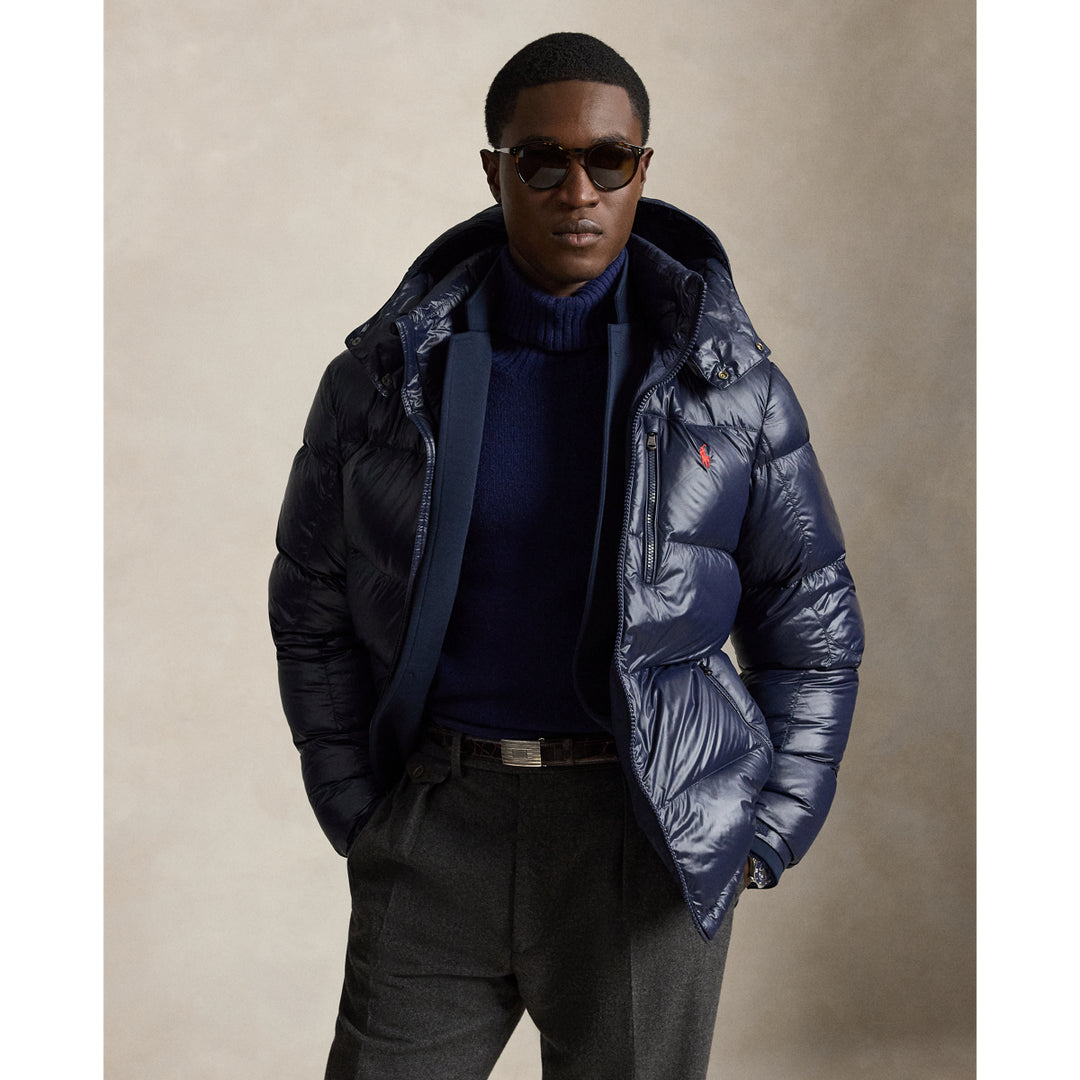 Ralph Lauren Piumino Gorham con finitura lucida — Collection Navy Glossy, vista 1