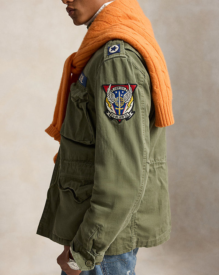 Ralph Lauren سترة Iconic Field — Olive Mountain W/Patches, منظر 1