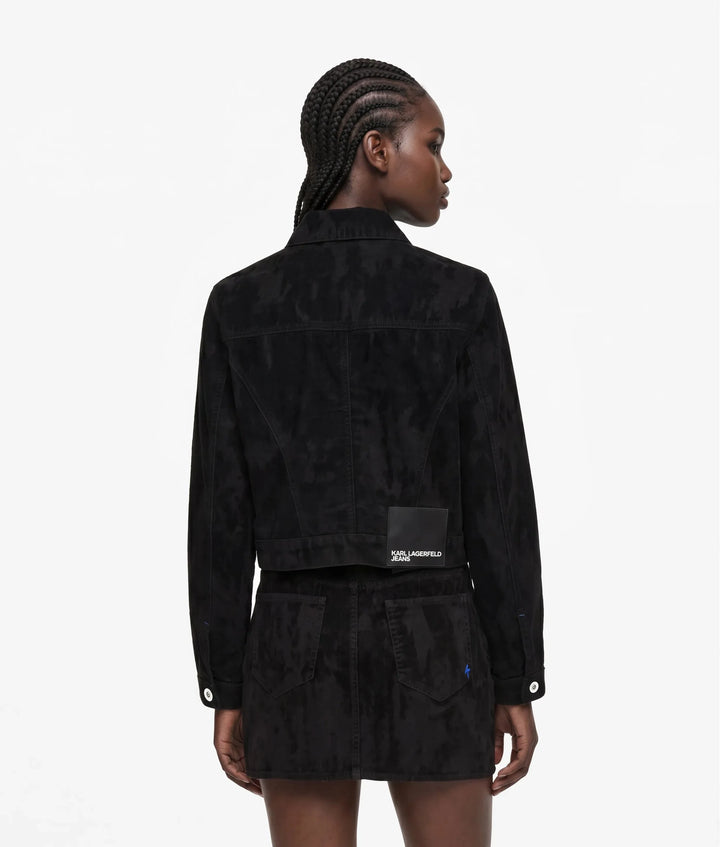 Karl Lagerfeld Chaqueta de Denim Efecto Terciopelo | Negro Terciopelo – vista alternativa 2