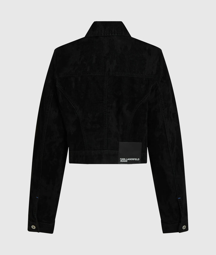 Karl Lagerfeld Chaqueta de Denim Efecto Terciopelo | Negro Terciopelo – vista alternativa 6