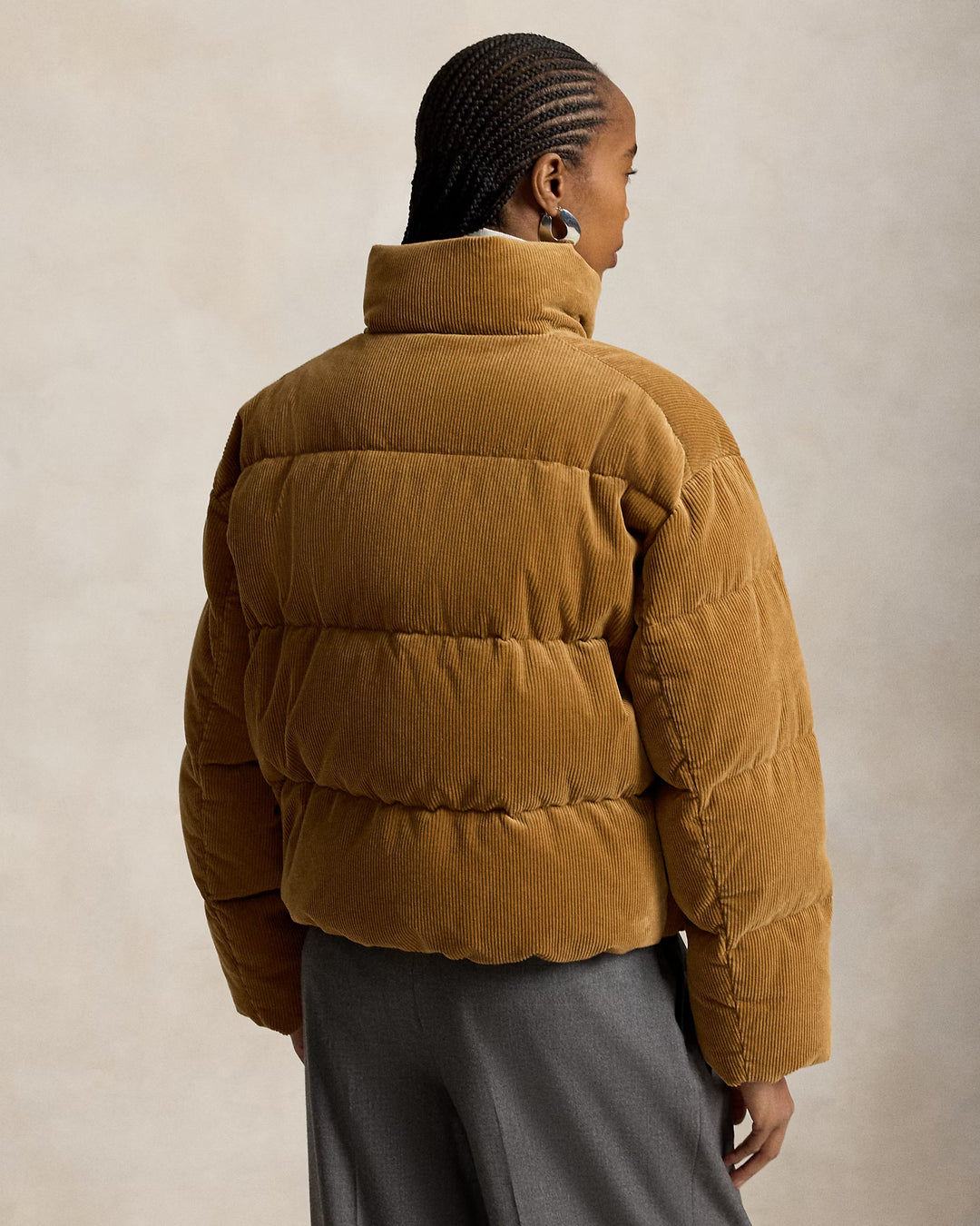 Ralph Lauren Piumino donna in velluto a coste | Cammello – immagine del prodotto 02