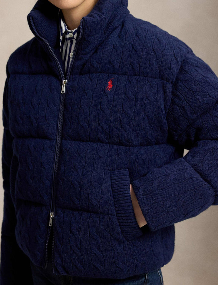 Ralph Lauren Giacca donna a trecce in lana e cashmere | Blu navy Spring – immagine del prodotto 04