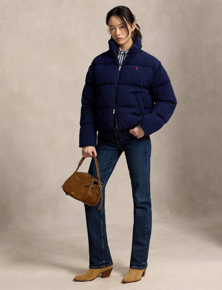Ralph Lauren Giacca donna a trecce in lana e cashmere | Blu navy Spring – immagine del prodotto 05