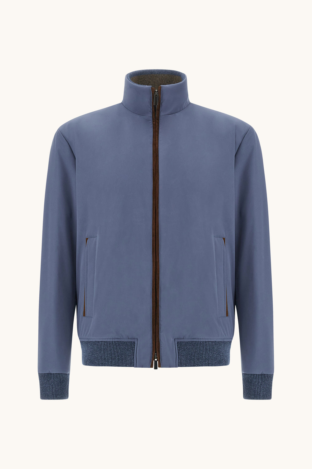 Paul & Shark Typhoon RE 4X4 Stretch-Blouson mit Veloursleder-Details: Blau – alternative Ansicht