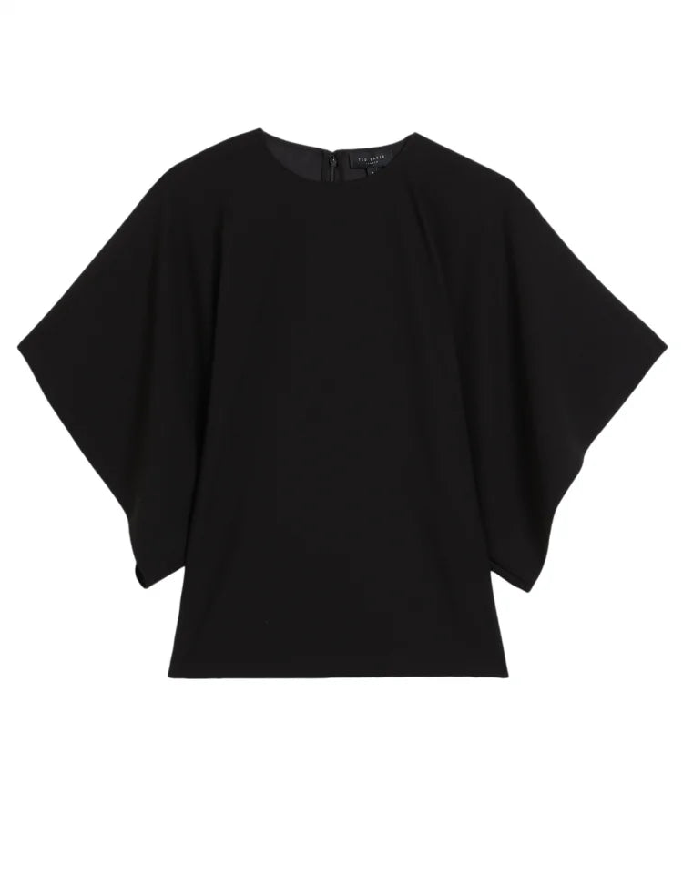 Ted Baker Cherika Bat Wing Sleeve Τοπ | Μαύρο