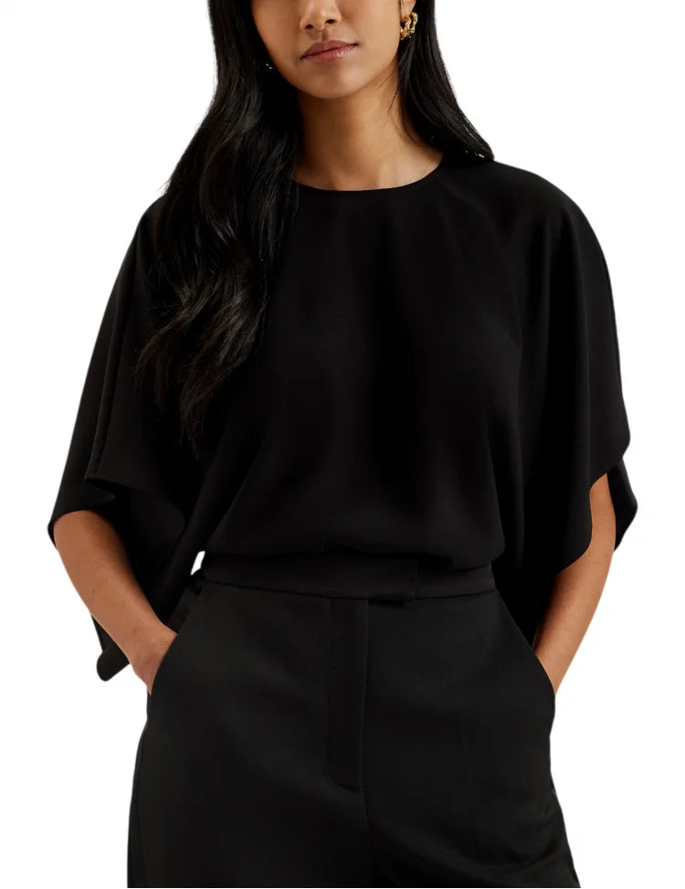 Ted Baker Cherika Bat Wing Sleeve Τοπ | Μαύρο