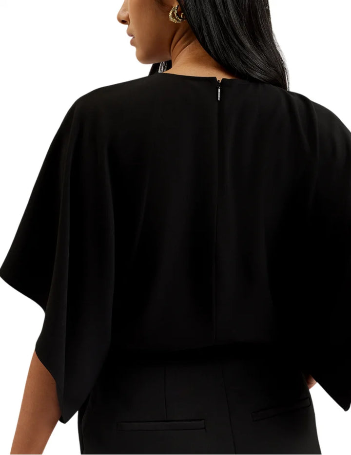 Ted Baker Cherika Bat Wing Sleeve Τοπ | Μαύρο