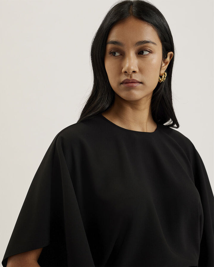 Ted Baker Cherika Bat Wing Sleeve Τοπ | Μαύρο