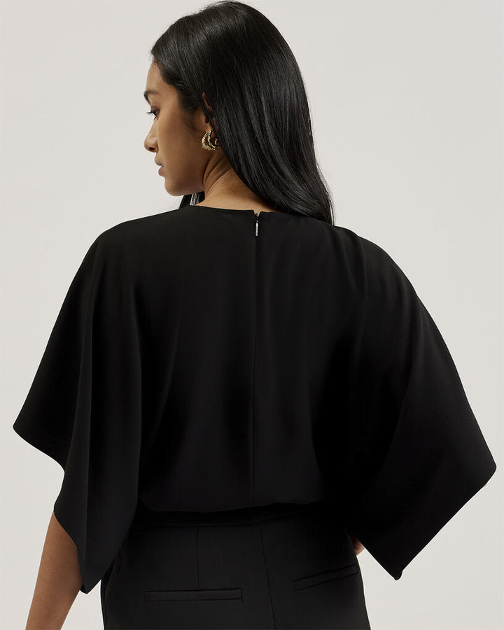 Ted Baker Cherika Bat Wing Sleeve Τοπ | Μαύρο