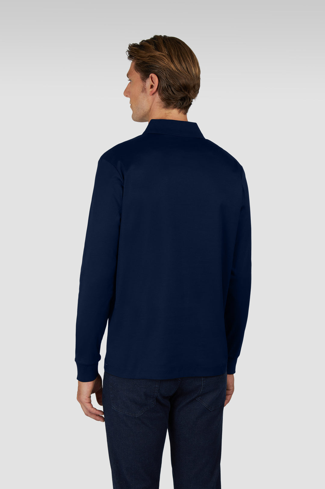 Paul &amp; Shark Aqua Touch 长袖 Polo 衫，海军蓝 – 其他角度