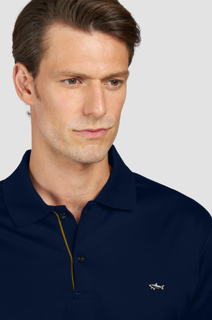 Paul &amp; Shark Aqua Touch 长袖 Polo 衫，海军蓝 – 其他角度