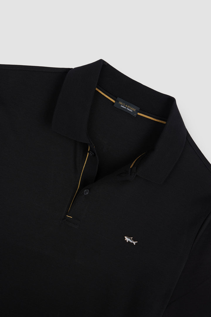 Paul &amp; Shark Polo uomo in cotone Aqua Touch | Nero – immagine del prodotto 04
