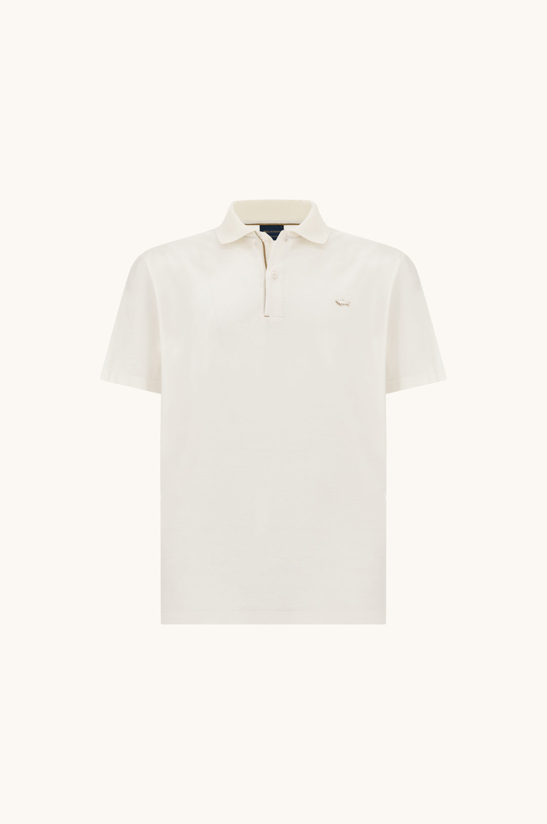 Paul &amp; Shark Aqua Touch Baumwoll-Polo in Creme – Vorderansicht